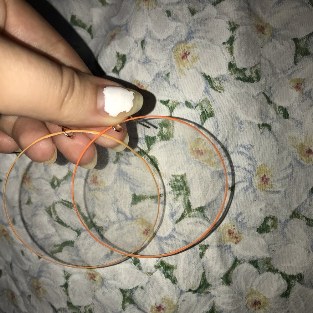 Orange Clear Earrings